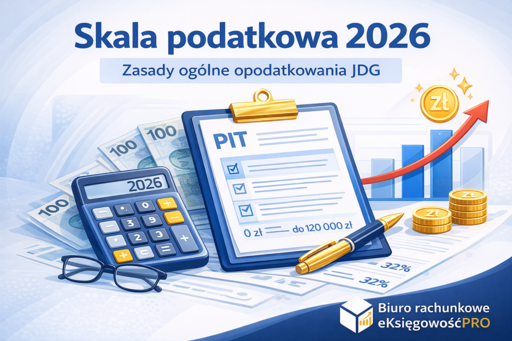 Skala podatkowa 2026 zasady ogólne opodatkowania JDG